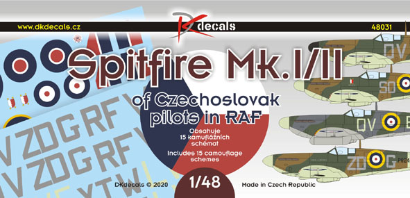 Spitfires MKI/II of Czechoslovak Pilots in RAF (15 Schemes)  DK48031