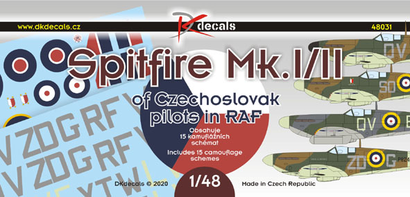 Spitfires MKI/II of Czechoslovak Pilots in RAF (15 Schemes) DK48031