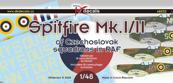 Spitfires MKI/II of Czechoslovak Squadrons in RAF (10 Schemes)  DK48032