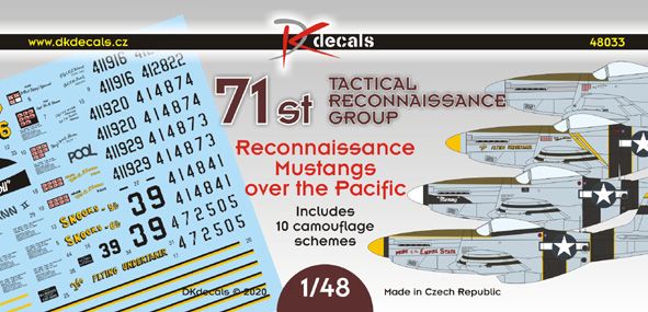 71st TRG Reconnaissance Mustangs (F6D/K) over the Pacific (10 schemes)  DK48033