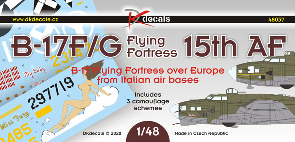 B17F/G Flying Fortress 15th AF, B17's over Europe from Italian Air bases (3 Schemes  DK48037