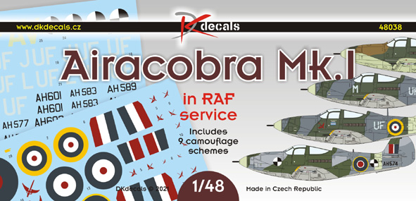 Airacobra MK1 in RAF service (9 Schemes) DK48038