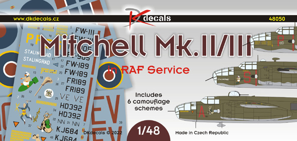 Mitchell Mk.II/III in RAF service (6 camo schemes including 320sq Dutch) DK48050