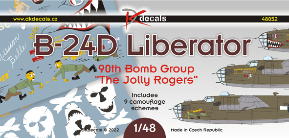 B-24D Liberator 90th BG "The Jolly Rogers" (9 camo schemes) DK48052