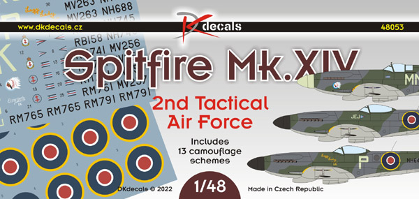 Supermarine Spitfire MK.XIV 2nd Tactical Air Force (13 camo schemes) DK48053