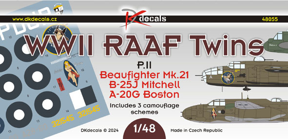 WWII RAAF Twins Pt.2: Beaufighter, Boston, Mitchell (3 camo Schemes)  DK48055