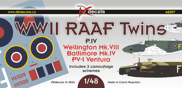 WWII RAAF Twins Pt.4: Wellington, Ventura, Baltimore (3 Camo Schemes) DK48057