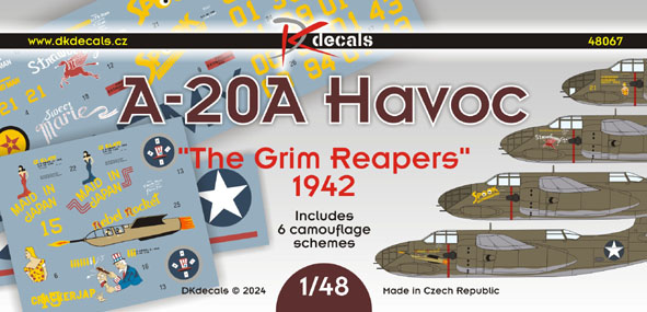 Douglas A20A Havoc 'The Grim Reapers' 1942 (6 Camo schemes) DK48067