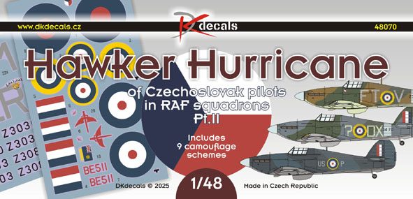 Hurricane of Czechoslovakian. pilots in RAF squadrons Pt.3 (9 schemes)  DK48070