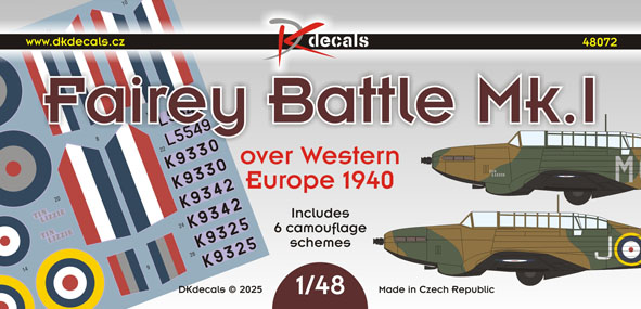 Fairey Battle Mk.I over Western Europe 1940 (6 schemes)  DK48072