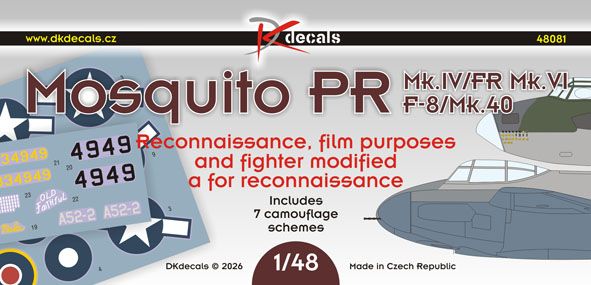 Mosquito PR MK.IV/FR Mk.VI/F-8/PR Mk.40 (5 Camo Schemes) DK48081