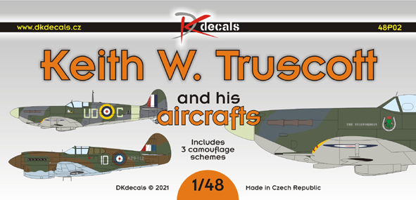 Keith W. Truscott and his aircraft (3 camouflage Schemes)  DK48P02