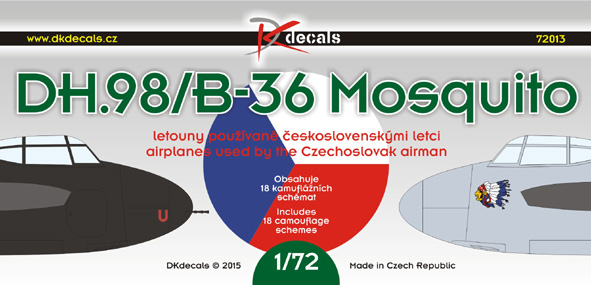 DH98/B-36 Mosquito as used by Czechoslovak Airmen (11 Schemes) (REISSUE)  DK72013