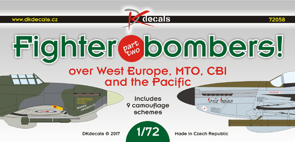 Fighter bombers over West Europe, MTO, CBI and the Pacific part 2(9 camo schemes)  DK72058