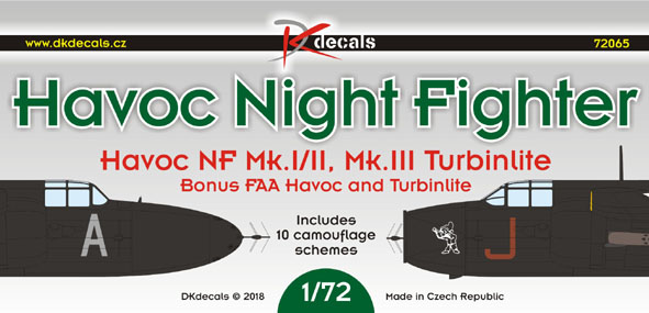 Havoc Night fighter (Havoc NF MKI/II, MKIII Turbinlite) DK72065