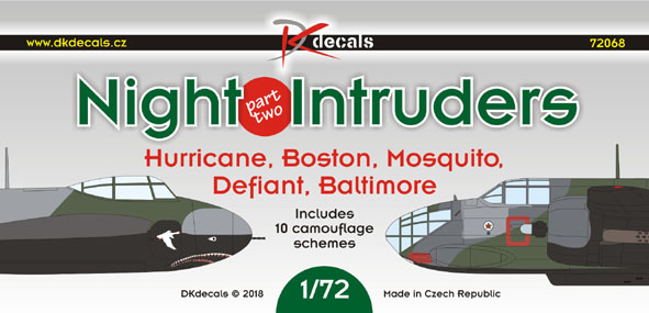 Night Intruders Part II (Hurricane, Boston, Mosquito, Defiant, Baltimore)  DK72068
