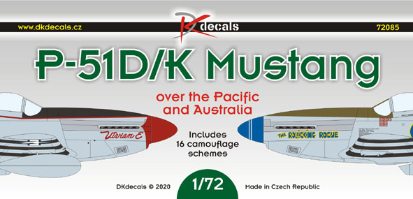 P51D/K Mustang over the Pacific and Australia (16 Schemes) DK72085