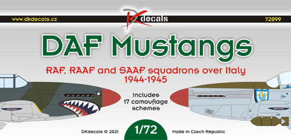 DAF Mustangs RAF, RAAF and SAAF Squadrons over Italy 1944-1945 (17 camo schemes) DK72099