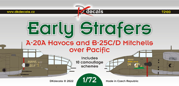 Early Strafers, A20A Havocs and B25C/D Mitchells over the Pacific (8 Schemes) DK72100