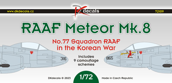 RAAF Meteor Mk.8s in the Korean war (8 camo schemes) DK72109