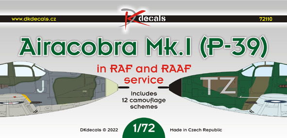 Bell Airacobra MKI in RAF and RAAF Service (12 Schemes) DK72110