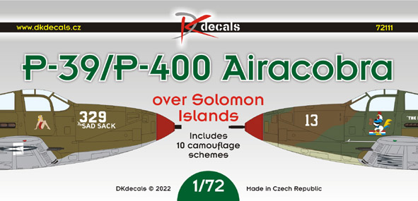 Bell P39/P400 Airacobra over the Solomon Islands (10 Schemes) DK72111