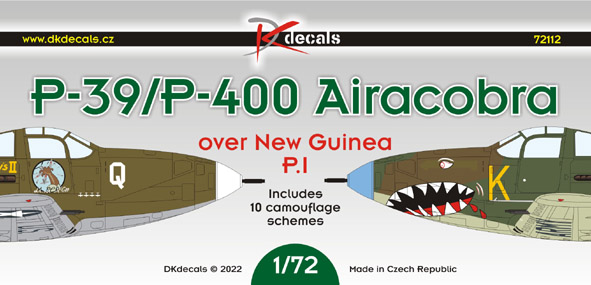 Bell P39/P400 Airacobra over New Guinea Part 1 (10 Schemes) DK72112