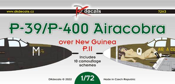 Bell P39/P400 Airacobra over New Guinea Part 2 (10 Schemes) DK72113