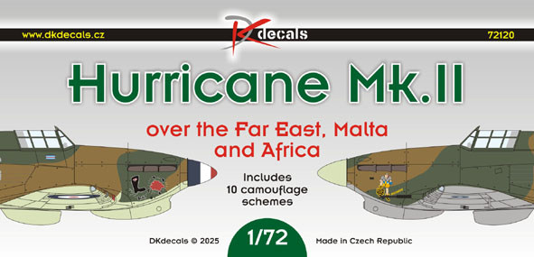 Hurricane MKII over the Far East and Africa (10 schemes)  DK72120