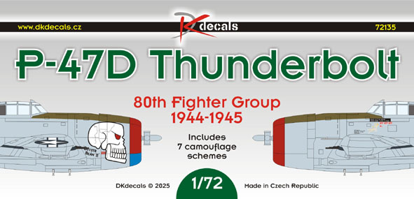 P-47D Thunderbolts of 80th FG 1944-45 (8 Schemes) DK72135