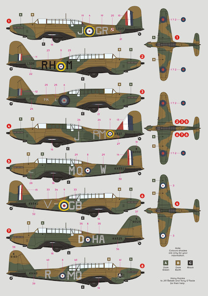 Fairey Battle Mk.I over Western Europe 1940 (8 schemes) DK72136