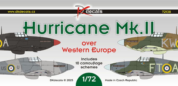 Hurricane Mk.II over Western Europe (10 camo schemes) DK72138