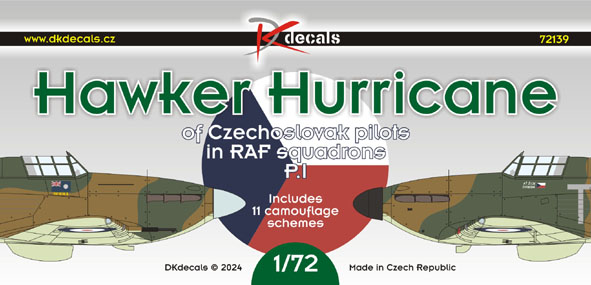 Hurricane of Czechoslovakian. pilots in RAF squadrons Pt.I (11 schemes) DK72139