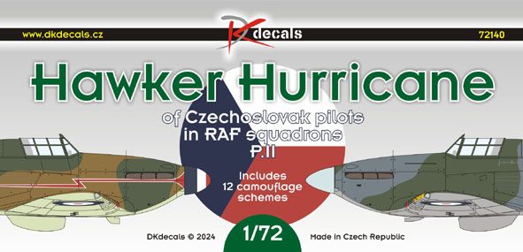 Hurricane of Czechoslovakian. pilots in RAF squadrons Pt.2 (12 schemes) DK72140