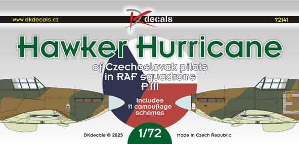 Hurricane of Czechoslovakian. pilots in RAF squadrons Pt.3 (10 schemes)  DK72141