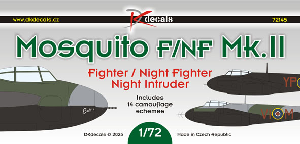Mosquito F/NF.II Night Intruders (14 Schemes)  DK72145