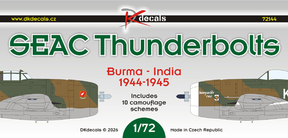 SEAC Thunderbolts, Burma-India 1944-45 (10 schemes)  DK72144