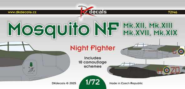 Mosquito NF.XII/XIII/XVII/XIX Night Fighters (10 Schemes) DK72146