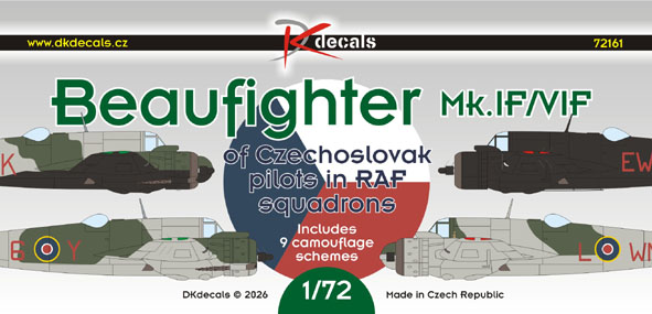Beaufighter Mk.IF/VIF of Czechoslovak pilots in RAF Squadrons  (9 Schemes)  DK72161