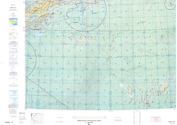 ONC H-2: Available: Operational Navigation Chart for Algeria, Morocco, Mauritania. Available ! additional charts available within five working days. E-mail your requirements. ONC H-2