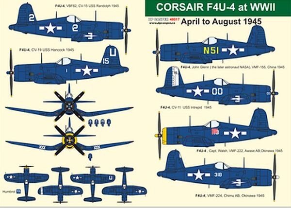 Vought F4U-4 Corsairs in WWII April to August 1945  DPC48017