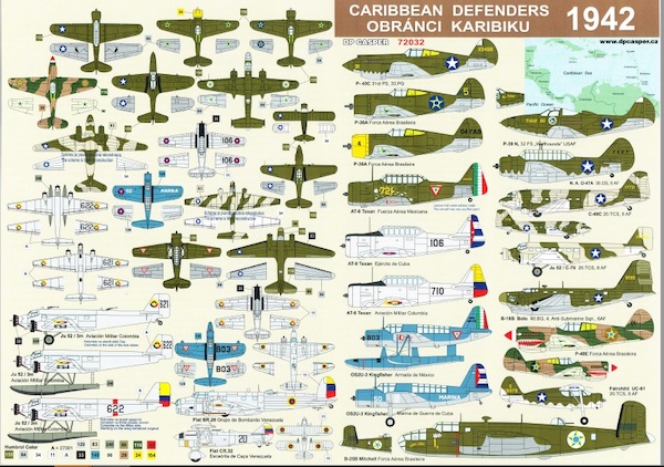 Caribbean Defenders 1942   (Including P39's of 32sq USAAF on Curacao, Dutch  West Indies!)  DPC72032