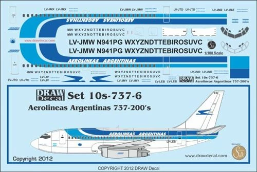 Boeing 737-200 (Aerolineas Argentinas) 10-737-6