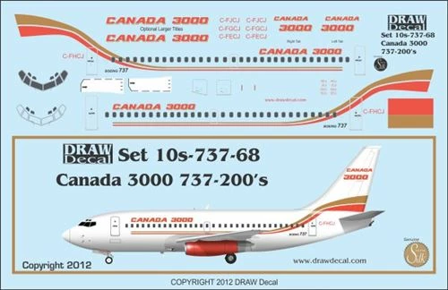 Boeing 737-200 (Canada 3000)  10-737-68