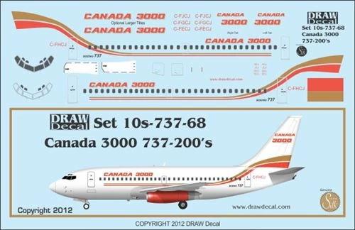 Boeing 737-200 (Canada 3000) 10-737-68
