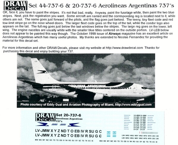 Boeing 737-200 (Aerolineas Argentinas)  20-737-6