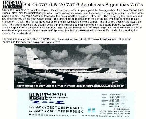 Boeing 737-200 (Aerolineas Argentinas) 20-737-6