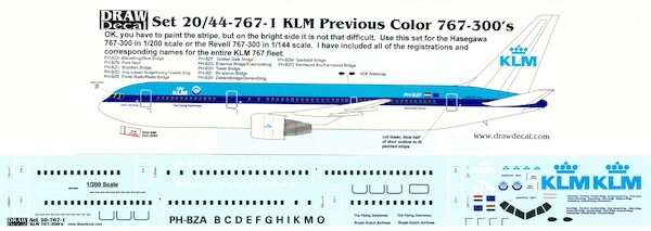 Boeing 767-300 (KLM) new issue  20-767-1A