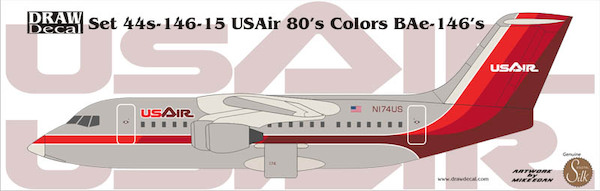 BAe146-200 (RJ100) (USAir "Rust" scheme) 44-146-15