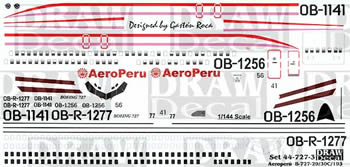 Boeing 727-100 (Aero Peru two stripe scheme)  44-727-3